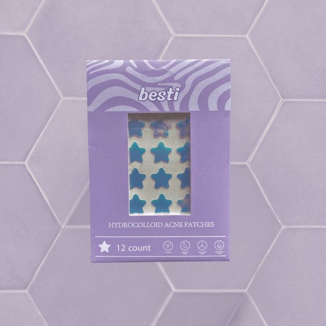 Besti Pimple Patches | 12 Count | 100% Hydrocolloid