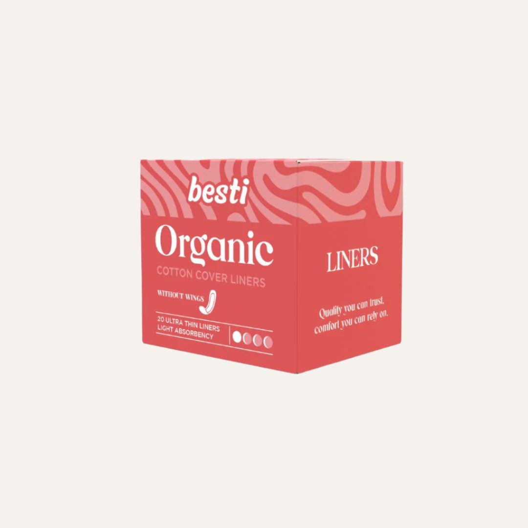 Besti 100% Organic Cotton Liners (20 Count)