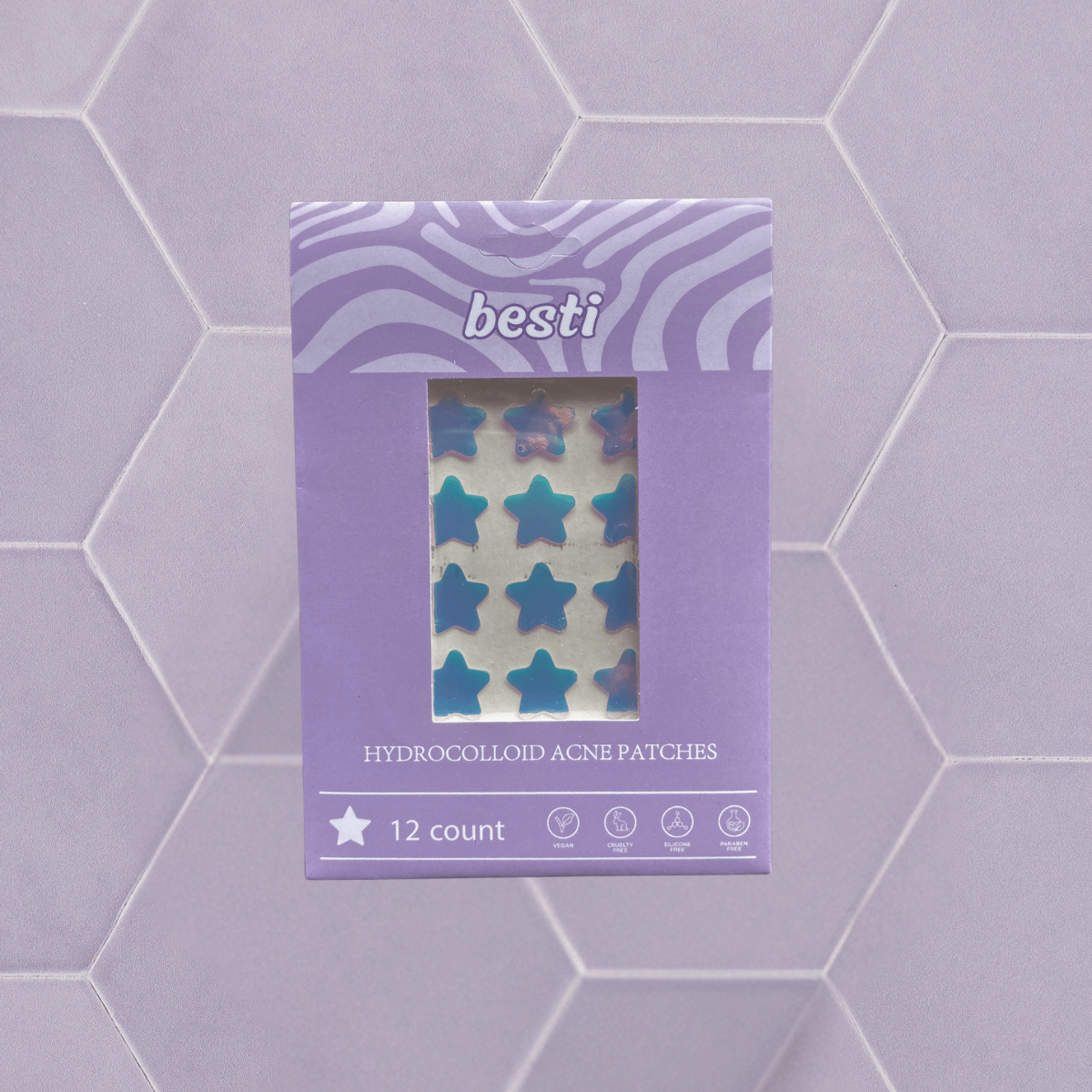 Besti Pimple Patches  | 12 Count | 100% Hydrocolloid