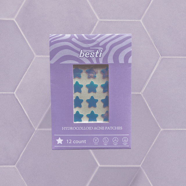 Besti Pimple Patches  | 12 Count | 100% Hydrocolloid